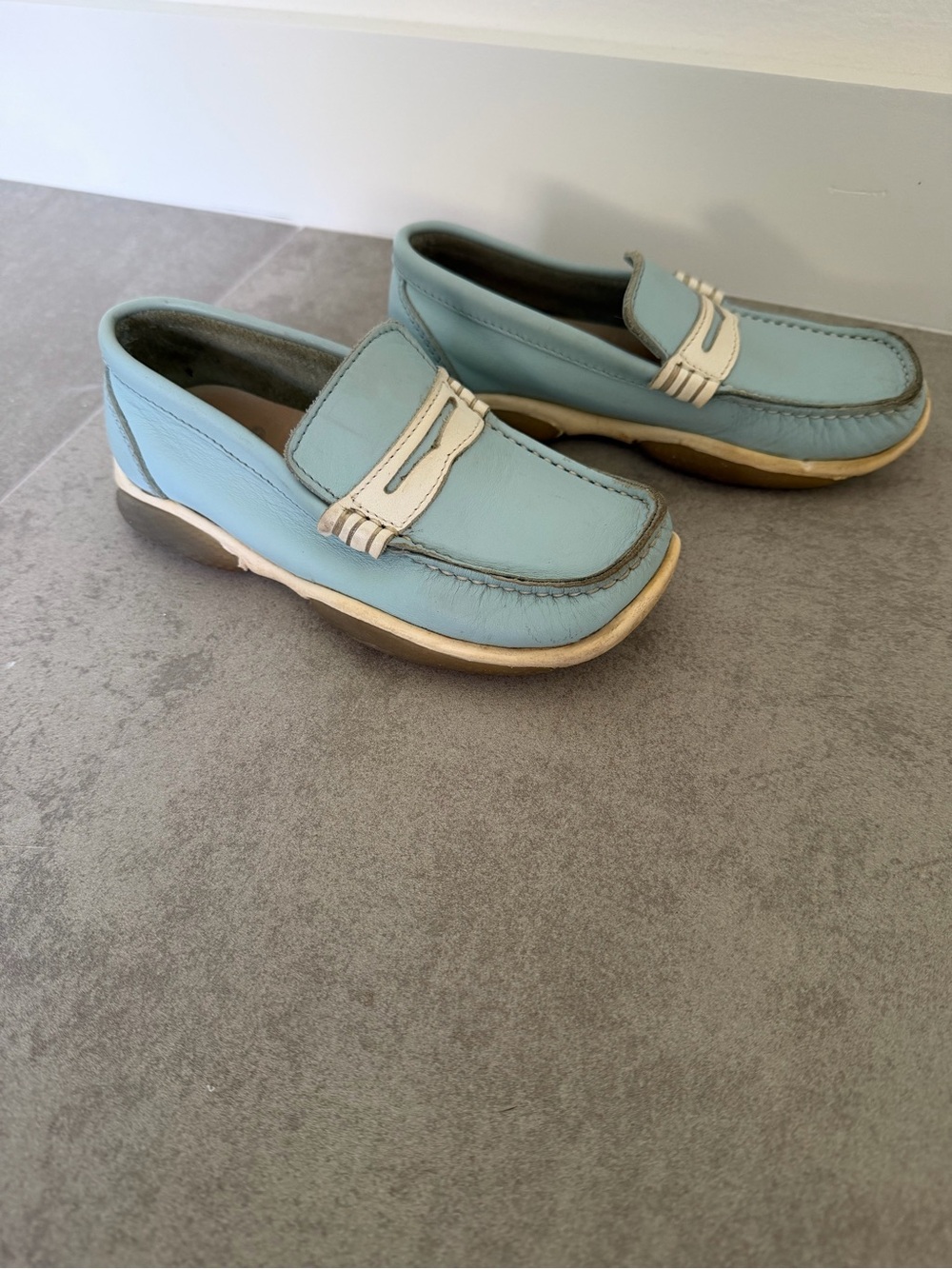 Naturino kids Light Blue Leather Penny Loafers